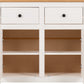 Panama 2 Door 2 Drawer Sideboard - White/Natural Wax