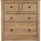 Panama 2+2 Drawer Chest - Natural Wax