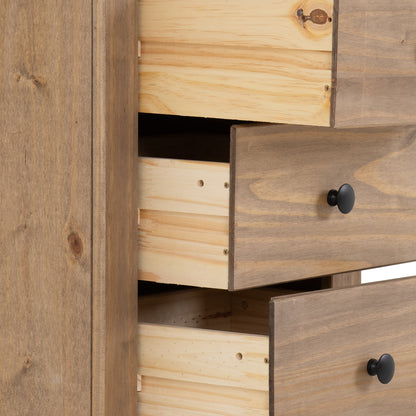 Panama 3 Drawer Bedside - NATURAL WAX