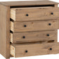 Panama 4 Drawer Chest - NATURAL WAX