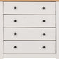 Panama 4 Drawer Chest - White/Natural Wax