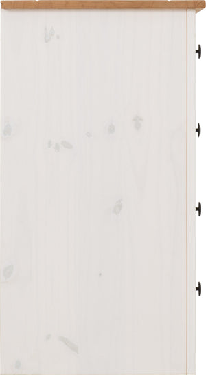 Panama 4 Drawer Chest - WHITE/NATURAL WAX
