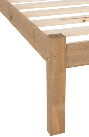 Panama 4'6" Bed - NATURAL WAX