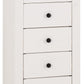 Panama 5 Drawer Chest - White/Natural Wax
