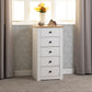 Panama 5 Drawer Chest - WHITE/NATURAL WAX