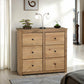 Panama 6 Drawer Chest - Natural Wax