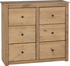 Panama 6 Drawer Chest - Natural Wax