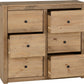Panama 6 Drawer Chest - Natural Wax