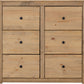 Panama 6 Drawer Chest - Natural Wax