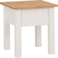 Panama Lamp Table - White/Natural Wax