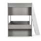Parsec 90cm Single Taupe and White Bunk Bed