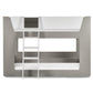 Parsec 90cm Single Taupe and White Bunk Bed