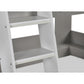 Parsec 90cm Single Taupe and White Bunk Bed