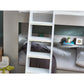 Parsec 90cm Single Taupe and White Bunk Bed