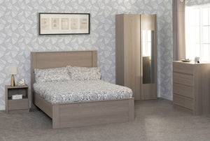 Paris 2 Door Mirrored Wardrobe - SMOKED ASH EFFECT