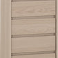 Paris 5 Drawer Chest - Smoked Ash Effect