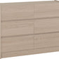Paris 6 Drawer Chest - Smoked Ash Effect