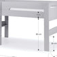 Pluto 90cm Single Grey Convertible Low to Midsleeper Bed