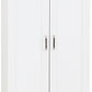 Portland 2 Door Wardrobe - WHITE/OAK EFFECT