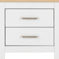 Portland 2 Drawer Bedside - White/Oak Effect