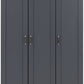 Portland 3 Door Wardrobe - Grey/Oak Effect