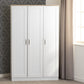 Portland 3 Door Wardrobe - WHITE/OAK EFFECT