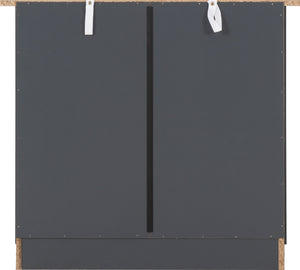 Portland 3 Drawer Chest - GREY/OAK EFFECT