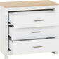 Portland 3 Drawer Chest - White/Oak Effect