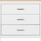 Portland 3 Drawer Chest - White/Oak Effect