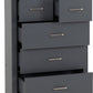 Portland 3+2 Drawer Chest - Grey/Oak Effect