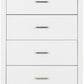 Portland 4 Drawer Chest - White/Oak Effect