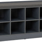 Portland Shoe Bench - GREY/STEEL FABRIC