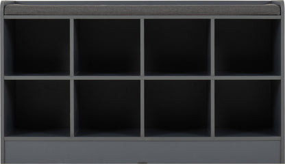 Portland Shoe Bench - GREY/STEEL FABRIC