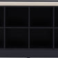 Portland Shoe Bench - Navy Blue/Cream Fabric