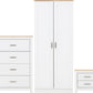 Portland Trio - White/Oak Effect