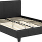 Prado 4'6" Bed - Black Faux Leather