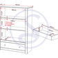 Panama 1 Drawer Bookcase - White/Natural Wax