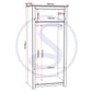 Panama 2 Door Wardrobe - Natural Wax