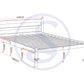 Panama 4'6" Bed - Natural Wax