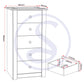 Panama 5 Drawer Chest - Natural Wax