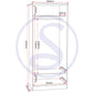 Portland 2 Door Wardrobe - White/Oak Effect
