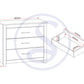 Portland 3 Drawer Chest - White/Oak Effect