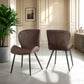 Quebec Chair (Box of 4) - Brown Faux Leather