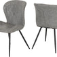 Quebec Wave Edge Dining Set - CONCRETE EFFECT/GREY PU