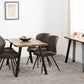 Quebec Wave Edge Dining Table - Medium Oak Effect/Black