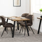 Quebec Wave Edge Console Table - Medium Oak Effect/Black
