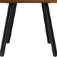 Quebec Wave Edge Dining Table - Medium Oak Effect/Black