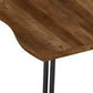 Quebec Wave Edge Dining Table - Medium Oak Effect/Black