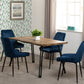 Quebec Wave Edge Dining Table - Medium Oak Effect/Black