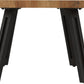 Quebec Wave Edge Coffee Table - Medium Oak Effect/Black